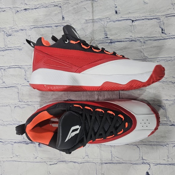 Adidas MENS 9 Dame Certified 2.0 Basketball Shoes Scarlet White Carbon IE9343 - Picture 6 of 10